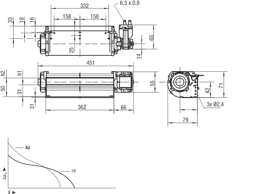 Чертеж QLK45/3600A5-2524L-69rk